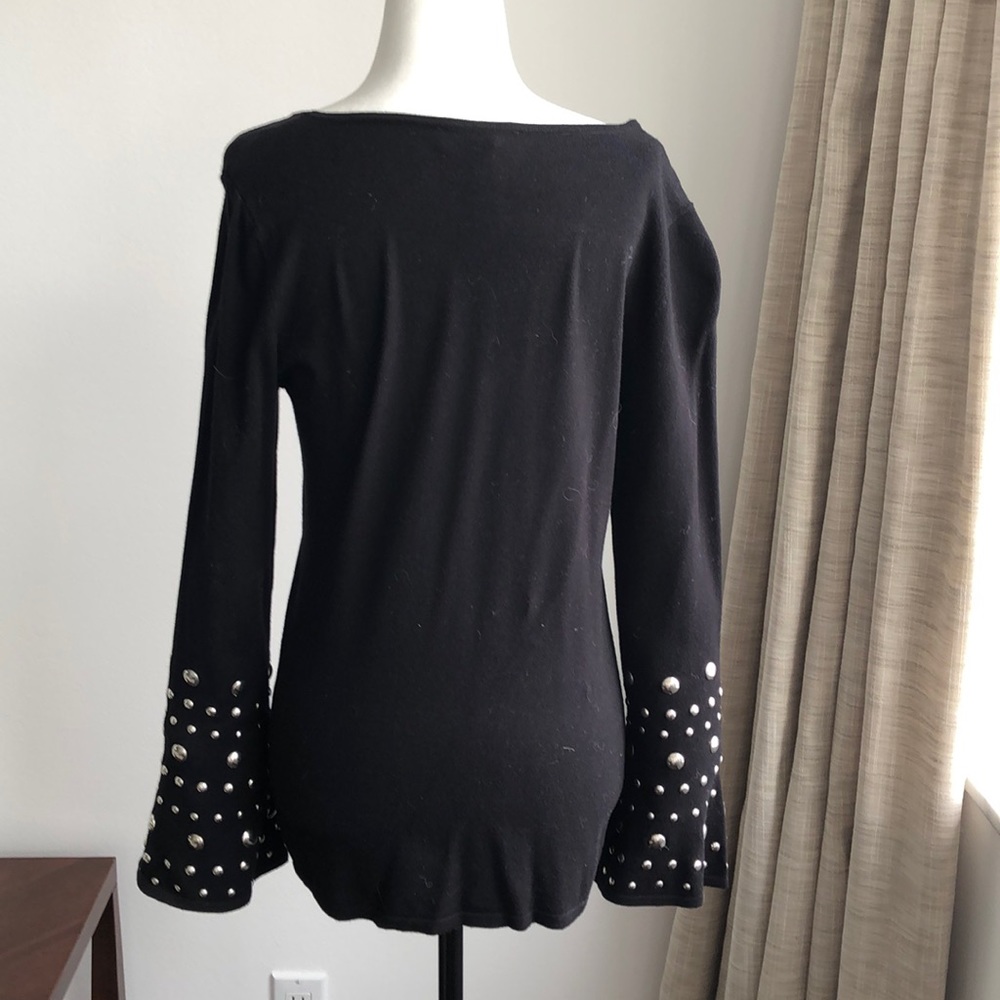 NWOT- INC - Black V neck top $39 - Picture 4 of 4